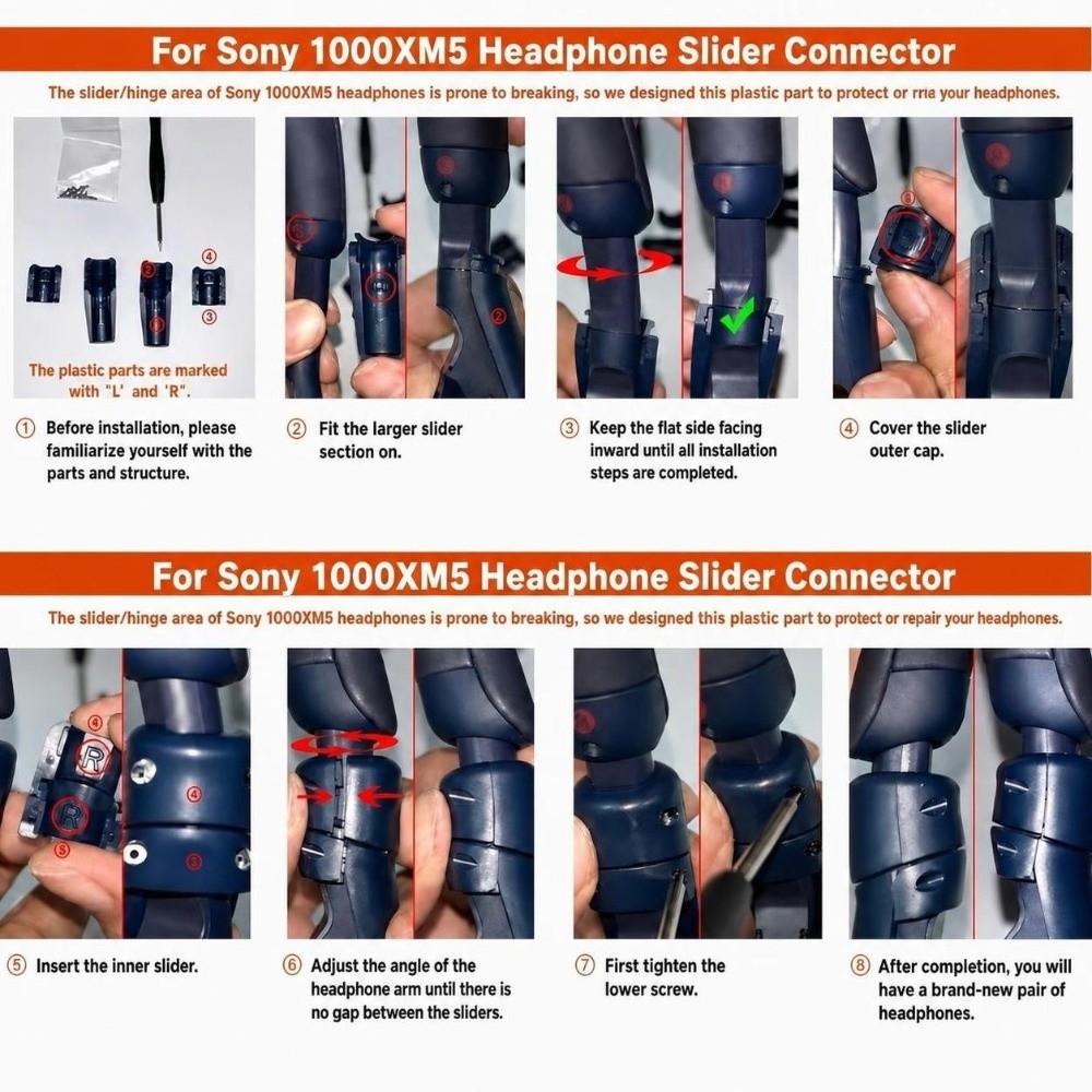 Plastic Headphone Hinge Repair - огляд і ціна Sony Headphone Wh-1000Xm5